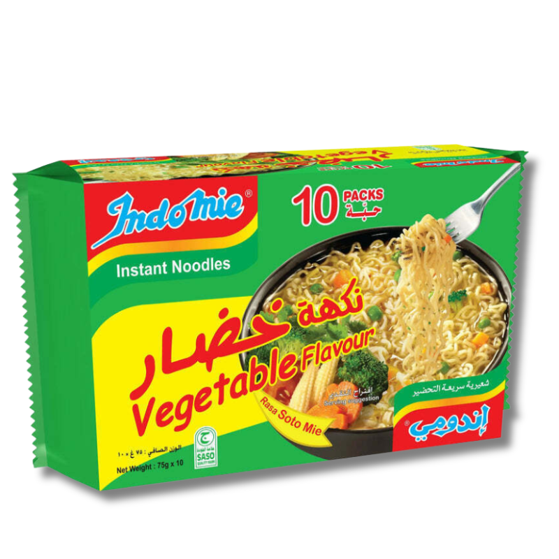 Indomie Instant Noodles, Vegetable Flavour (10 pcs x 75g) - Palmyra Orders