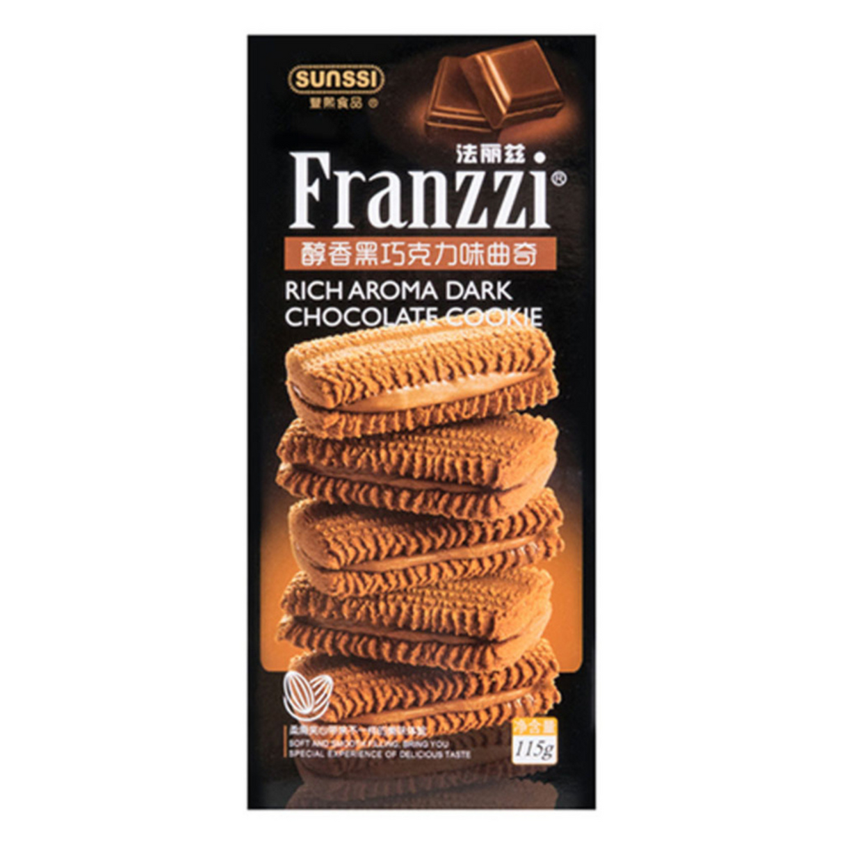Franzzi Dark Chocolate Flavor Cookie 115g - Palmyra Orders
