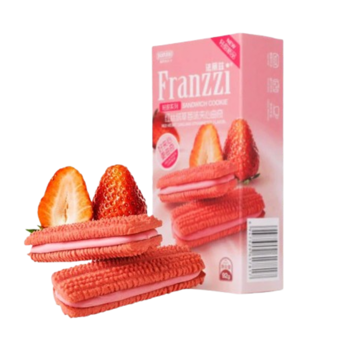 Franzzi Sandwich Cookie Red Velvet & Strawberry Flavorg 92g - Palmyra Orders