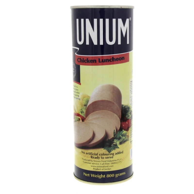 Unium Chicken Luncheon – 800g – Tasty, high-quality chicken luncheon meat.
