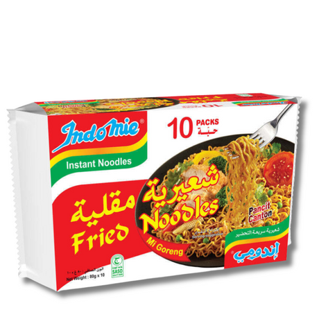 Indomie Instant Fried Noodles with Seasoning Powder and Sauce (10 pcs x 80g) - Palmyra Orders