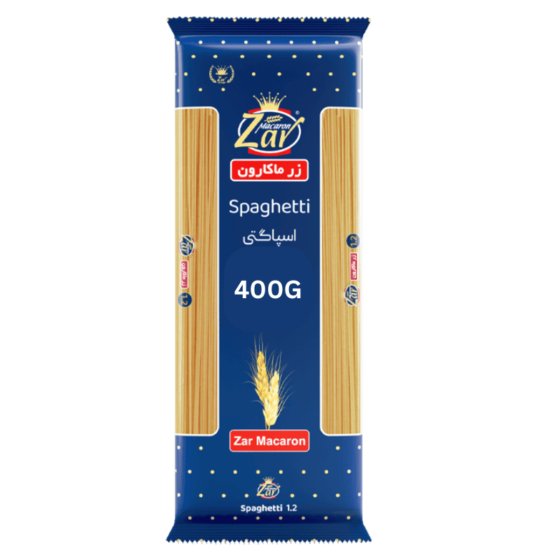 Zar Macaron Spaghetti – 400g – Premium-quality pasta for perfect meals.