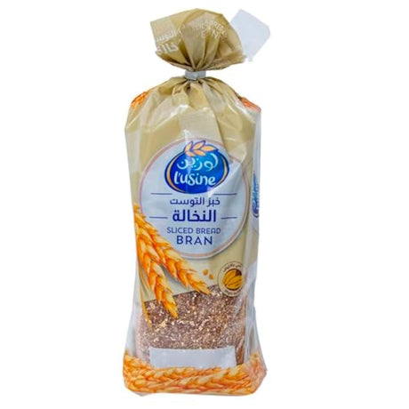Lusine Sliced Bread Bran – 615g – Soft, high-fiber bread for healthy meals.
