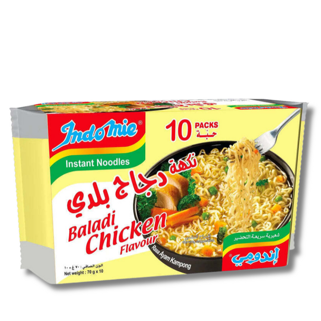 Indomie Instant Noodles, Baladi Chicken Flavour (10 x 70g) - Palmyra Orders