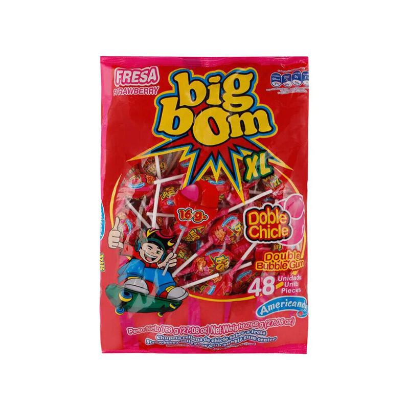 Big Bom Lollipops Strawberry Candy 1200g - Palmyra Orders