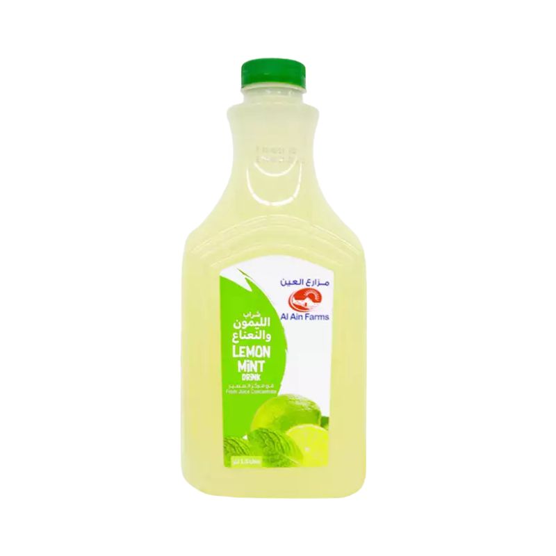 Al Ain Farms Lemon & Mint Juice - 1.5L | Refreshing Citrus,Lemon and mint juice UAE.