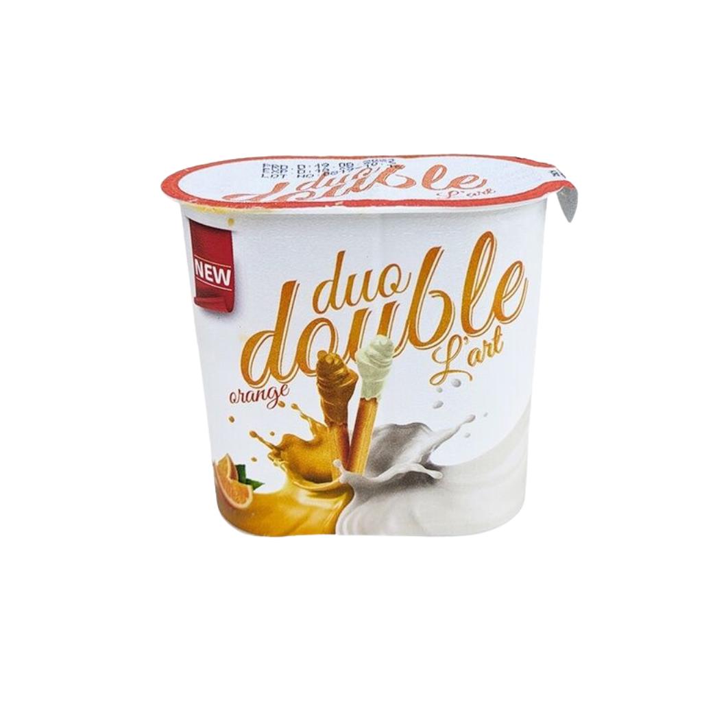 Duo Double L'art Orange Cream & White Cream with Grissini 50g,Sweet Orange & White Cream Dip with Grissini UAE,