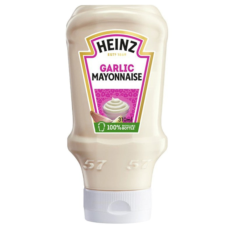 Heinz Garlic Mayonnaise - 310ml, Garlic-Flavored Heinz Mayo – Best for Burgers, UAE, Dubai.