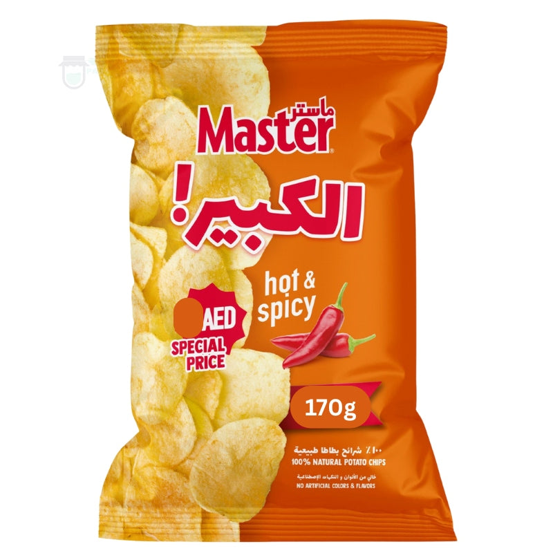 Potato Chips Hot & Spicy By Master, 170g