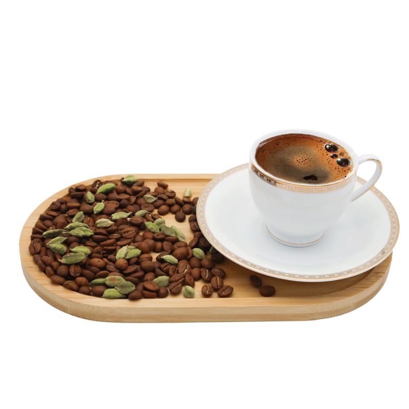 Front  View Of Turkish coffee special With cardamom, 250g, Traditional cezve Turkish coffee Dubai.