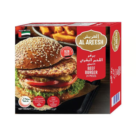 Al Areesh Beef Burger 24 Pieces 1.2kg - Palmyra Orders
