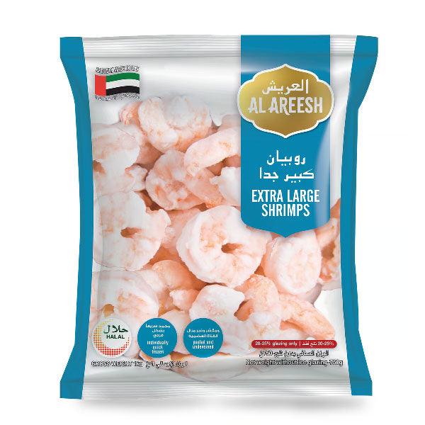 Al Areesh Frozen Shrimps Extra Large 1kg - Palmyra Orders