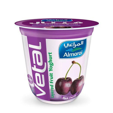 Almarai Layered Fruit Yoghurt Black Berry Vetal 140g - Palmyra Orders