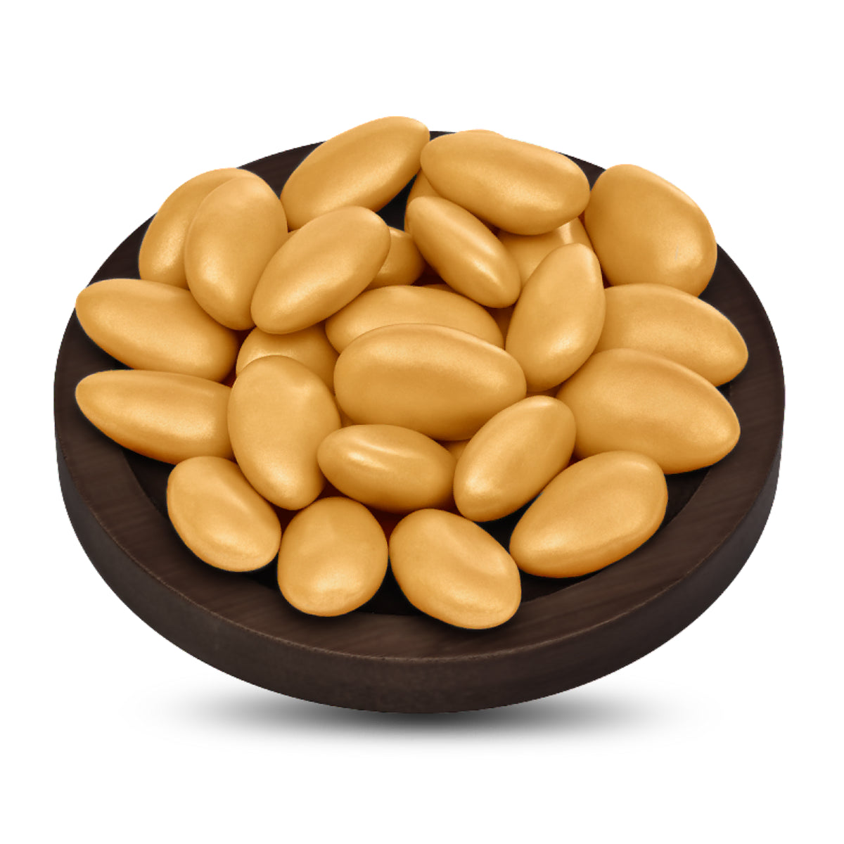 Almond Mlabbas Candy, Gold Metallic-250g, presented in a vibrant gold metallic cover, contains 250g of deliciously crafted almond-based candy, Palmyra Orders UAE