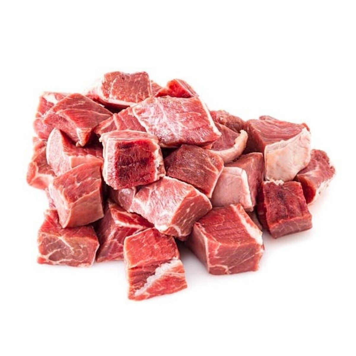 Australian Lamb Back Meat, Cubes, 1kg With Fat.