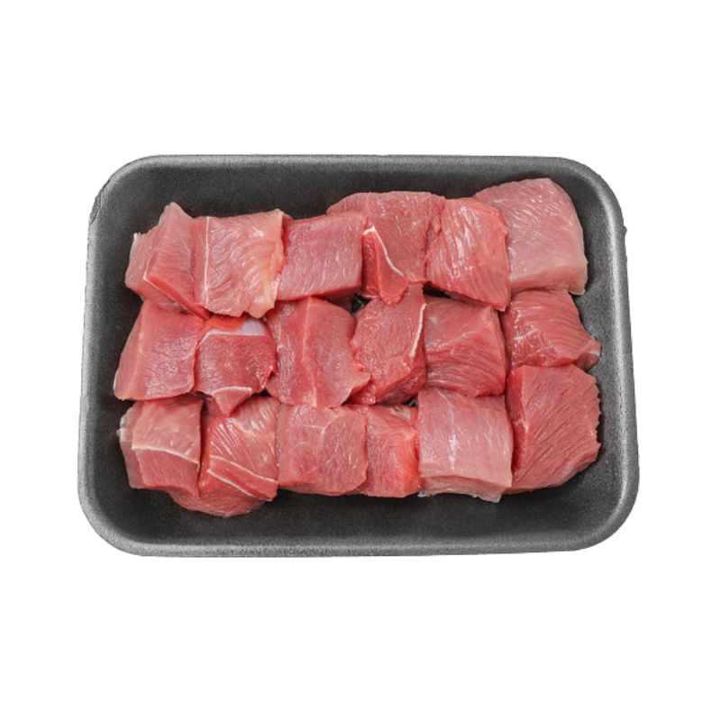 Top View Of Australian Lamb Cubes Boneless, 500g,Fresh Meats, Syrian Butchers Touch In Ajman, UAE, Fast Delivery By Palmyra Orders.