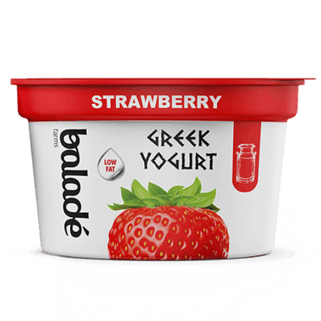Balade Low Fat Greek Yogurt With Strawberry Flavour 180g - Palmyra Orders