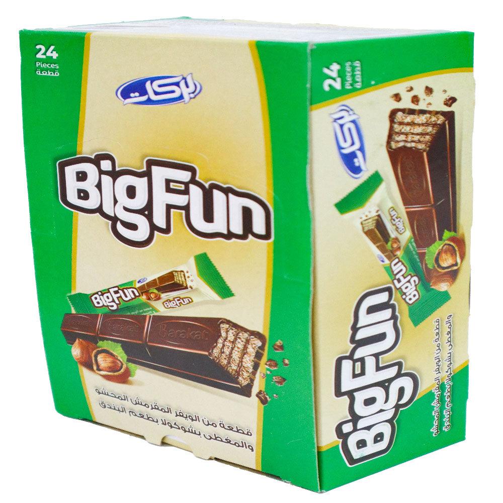 Big Fun crunchy wafer bar Stuffied & coated with Hazelnut chocolate 24x23g - Palmyra Orders