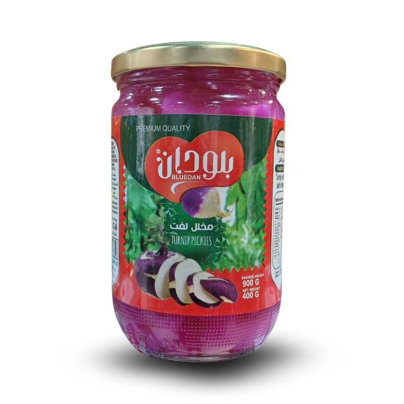 Bluedan Pickled Turnips-400g Available At Palmyra Orders UAE.