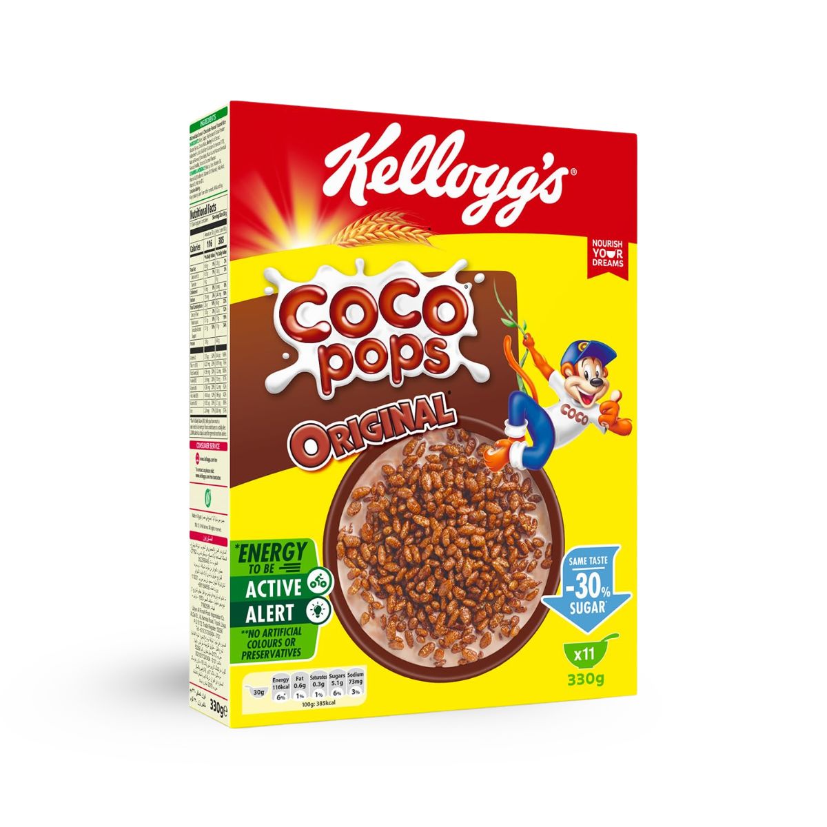 Coco Pops Chocolate Flavored – 330g, Favored Kids Breakfast in Dubai