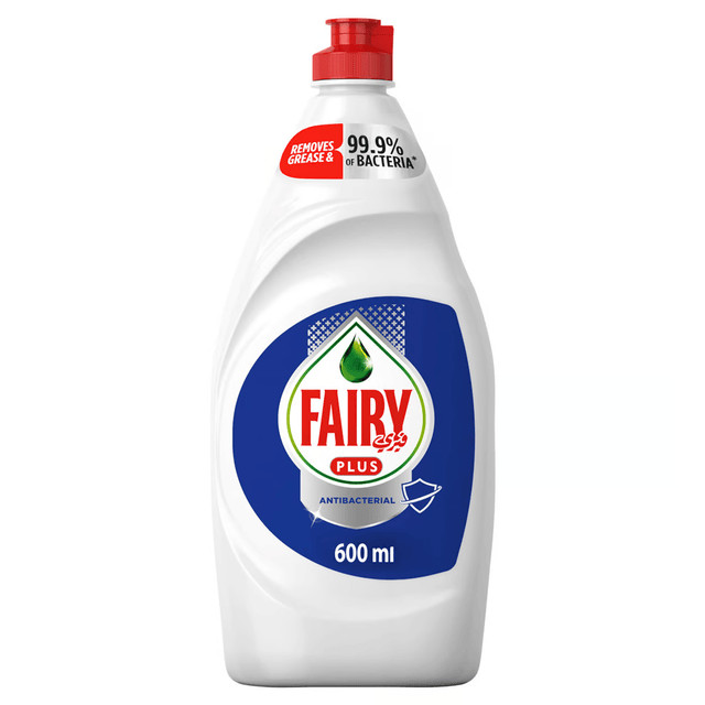 Fairy Plus Antibacterial Dishwashing Liquid Soap Blue 600ml - Palmyra Orders