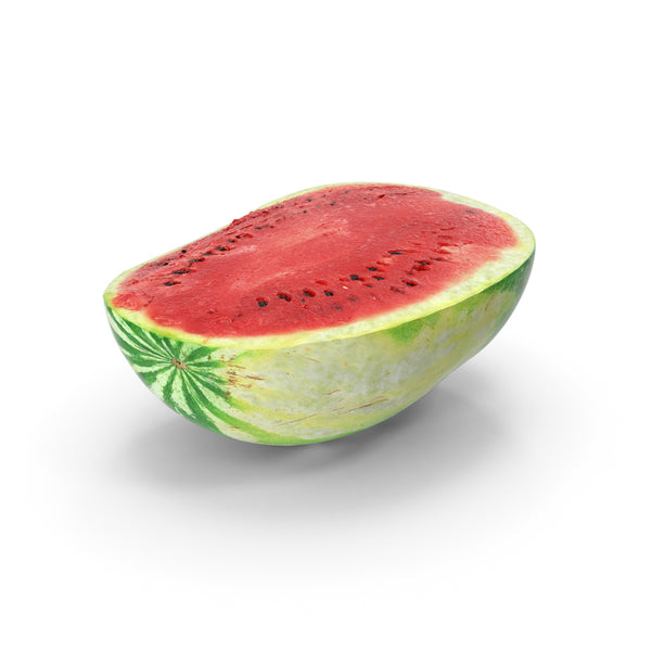 Halved Fresh Watermelon on a white background