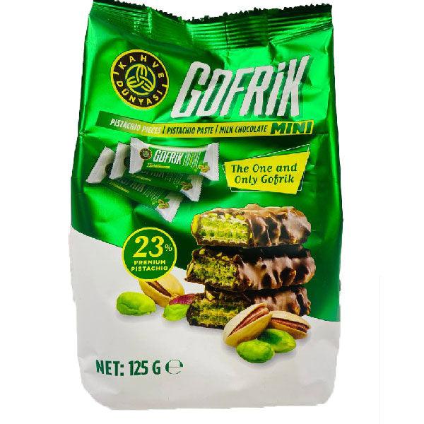 Gofrik Mini Milk Chocolate Wafer with Pistachio Paste 125g - Palmyra Orders