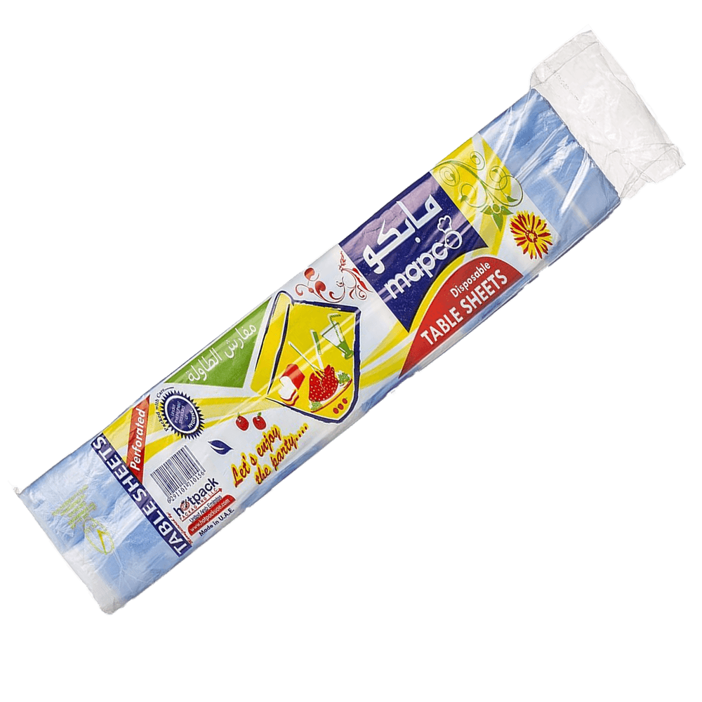 Hotpack Disposable Table Cover, Perforated Plastic Sofra Roll 100x100cm, 2 Rolls - Palmyra Orders