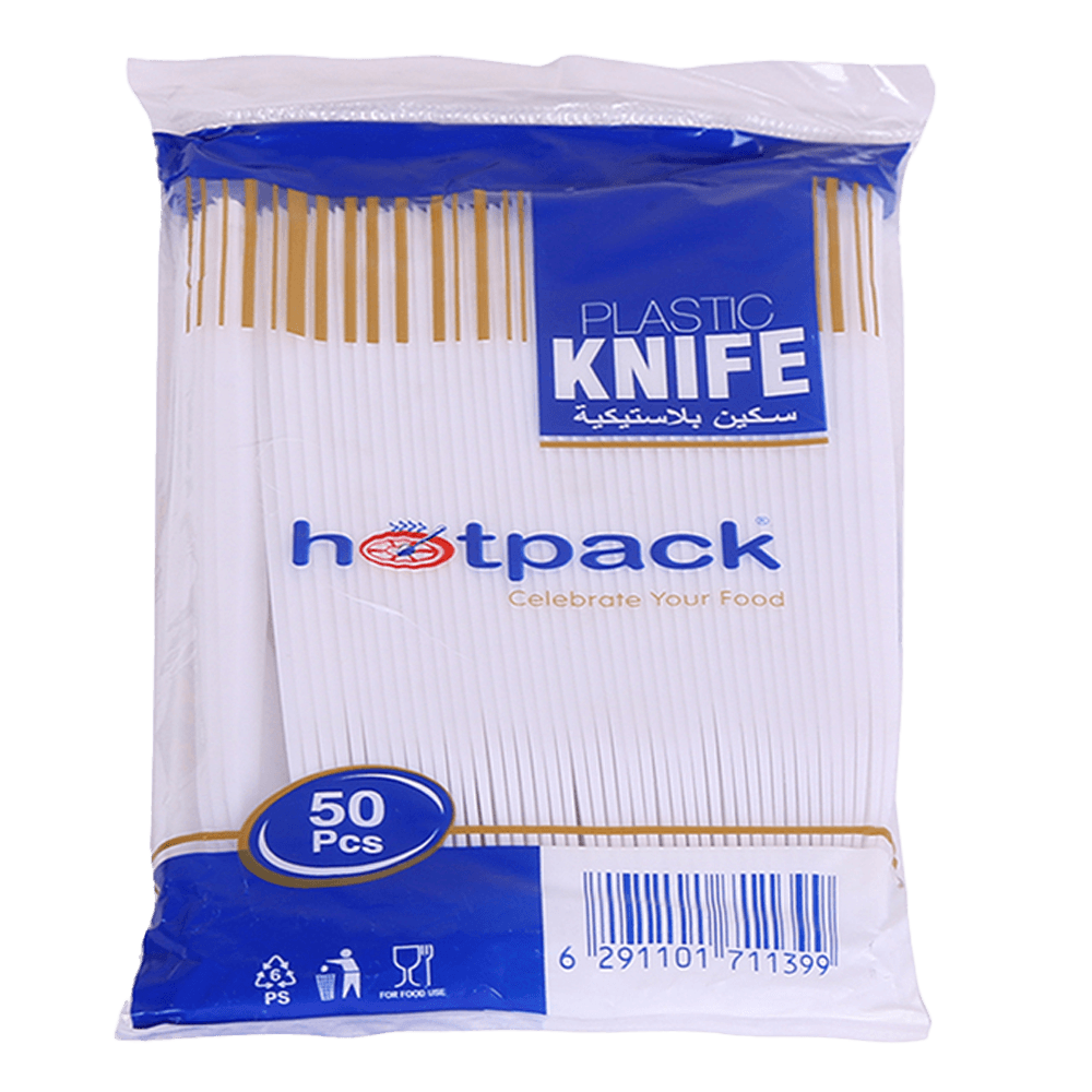Hotpack Plastic Knife Set 50Piece - Palmyra Orders