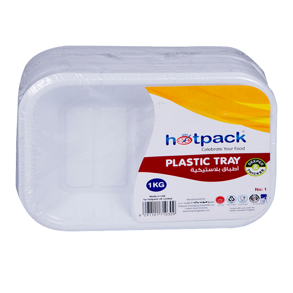Hotpack Plastic Rectangular Tray Set No.1 1kg - Palmyra Orders