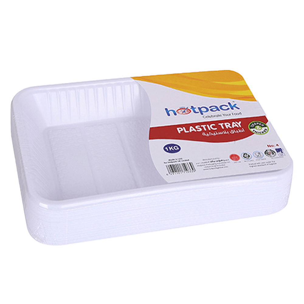 Hotpack Plastic Rectangular Tray Set No.4 10pcs - Palmyra Orders