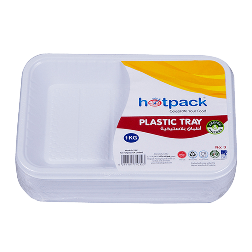 Hotpack Plastic Rectangular Tray Set No3 10Pcs - Palmyra Orders