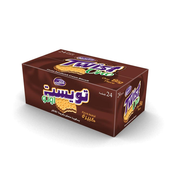 Katakit Twist Cocoa Sandwich Biscuits With Cocoa Cream Filling 24 Pieces - Palmyra Orders
