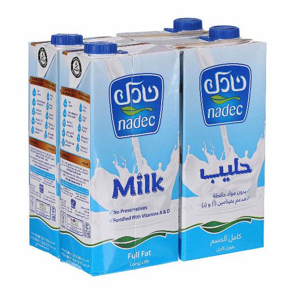 Nadec Long Life Full Fat Milk 4x1Litre - Palmyra Orders