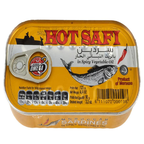 Safi Spicy Sardines In Vegetable Oil 125g - Palmyra Orders