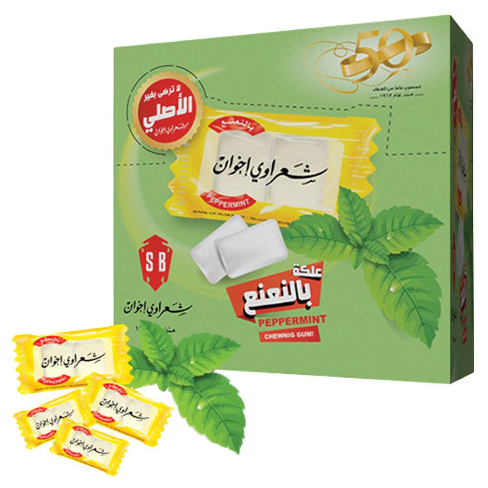 Sharawi Chewing Gum Peppermint 100 packets x 2 pieces - Palmyra Orders