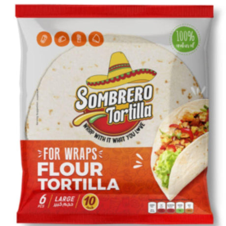 Sombrero Flour Tortilla Large, 360g (6Pc) - Palmyra Orders