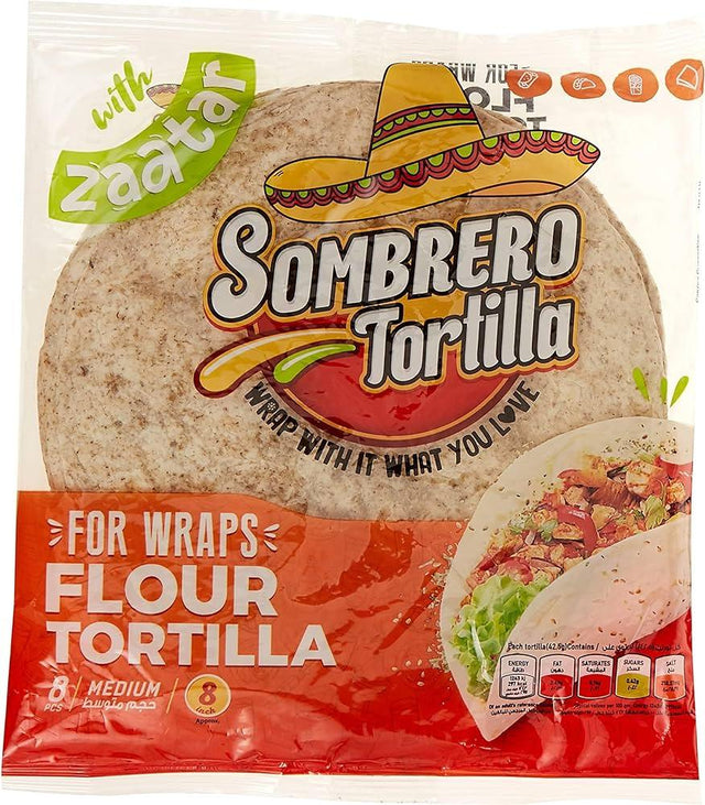 Sombrero Zaatar Tortilla Medium Size 8Pcs - Palmyra Orders