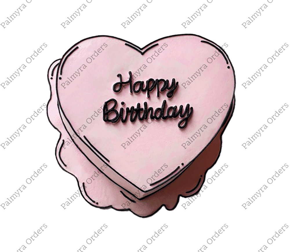 Trendy Pink Heart 2D Cake 1 kg - Palmyra Orders