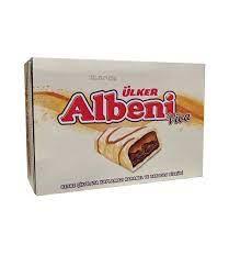 Ulker Albeni  White Chocolate Coated Bar With Caramel And Cocoa Biscuits 31g*24 - Palmyra Orders