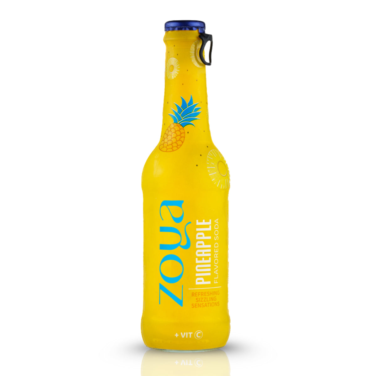 Zoya Pineapple Flavored Soda-275ml – Sweet, tangy, and fizzy tropical soda.