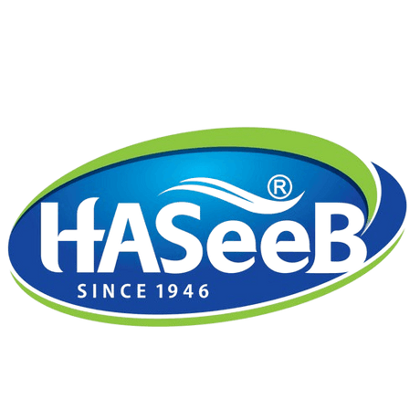 "Haseeb Coffee logo featuring a steaming coffee cup, symbolizing rich and invigorating flavors from premium roasted coffee beans."