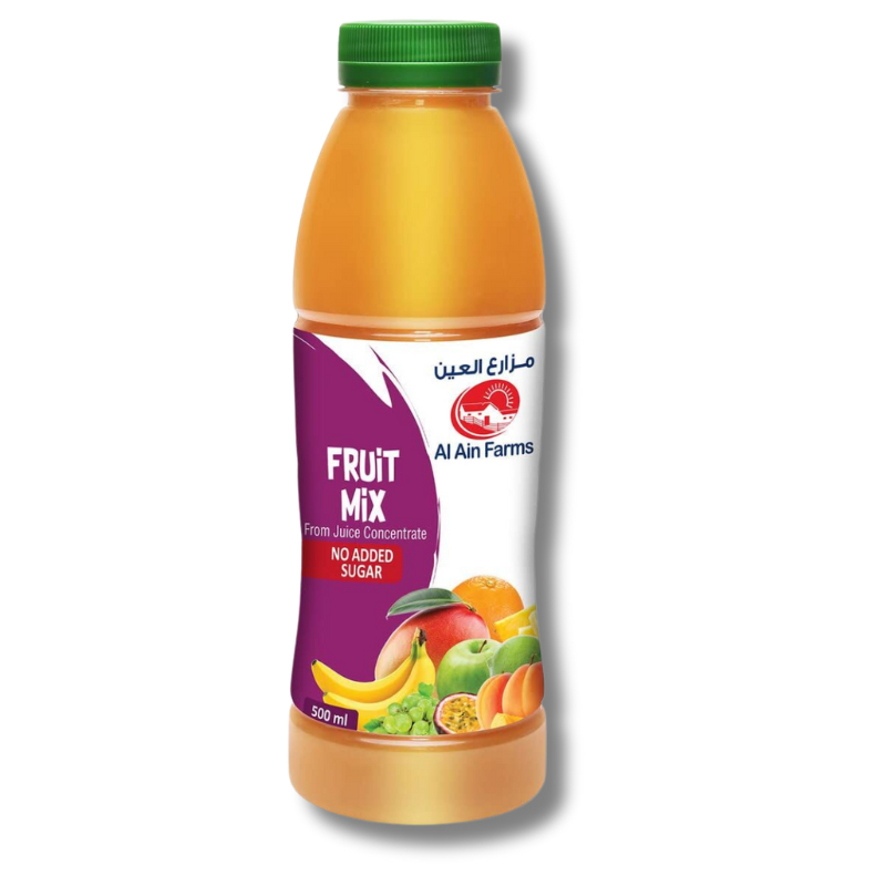 Al Ain Fruit Mix Nectar 500ml with a vibrant blend of tropical fruit flavors