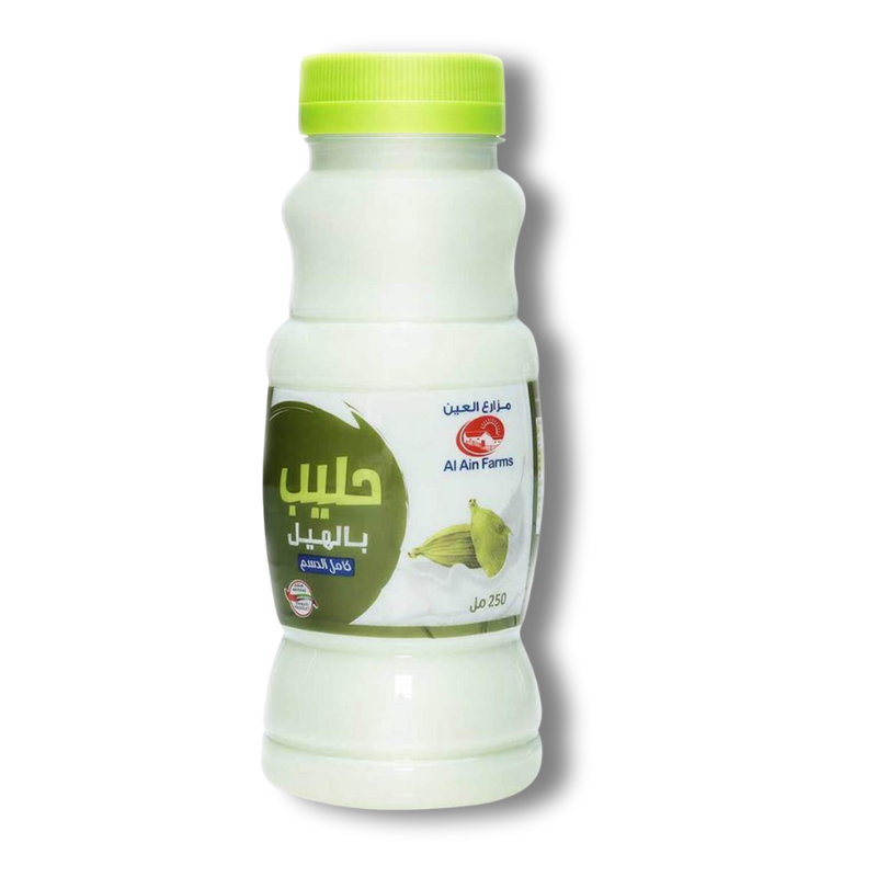 Al Ain Fresh Cardamom Milk Full Cream 250ml with creamy, aromatic texture