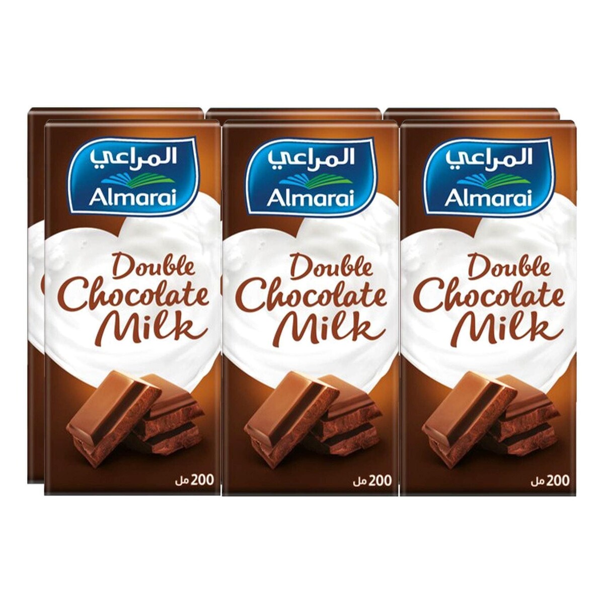 Almarai Double Chocolate Milk 6X200ml - Palmyra Orders