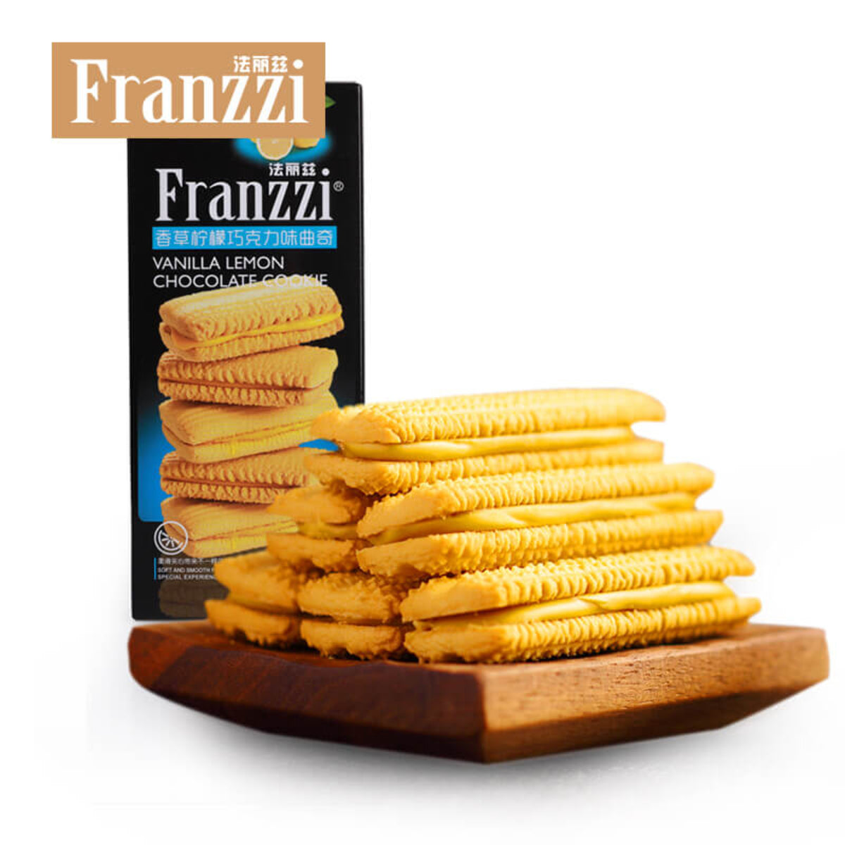 Franzzi Vanilla Lemon Chocolate Flavor Cookie 115g - Palmyra Orders