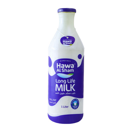 Hawa Alsham Long Life  Milk Glass 1 Liter - Shop Your Daily Fresh Products - Free Delivery 