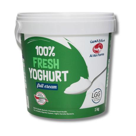 Al Ain Fresh Yoghurt Full Cream 1kg with rich and smooth texture