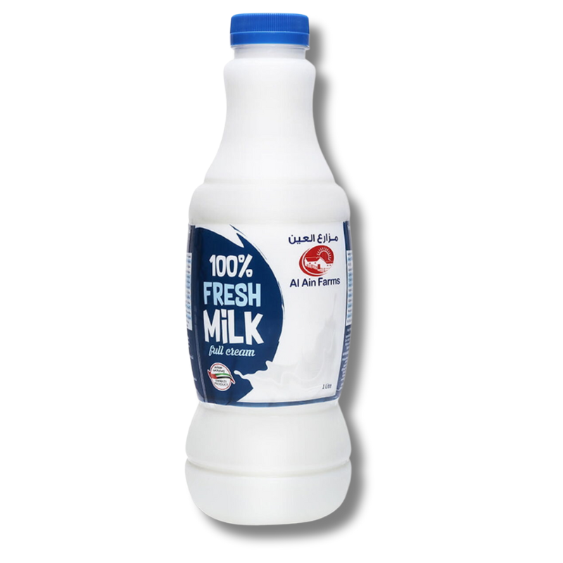 Al Ain Fresh Milk Full Cream 1Litre with smooth, creamy texture