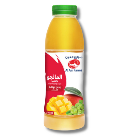 Al Ain Mango & Grape Nectar 500ml with tropical mango and grape flavors